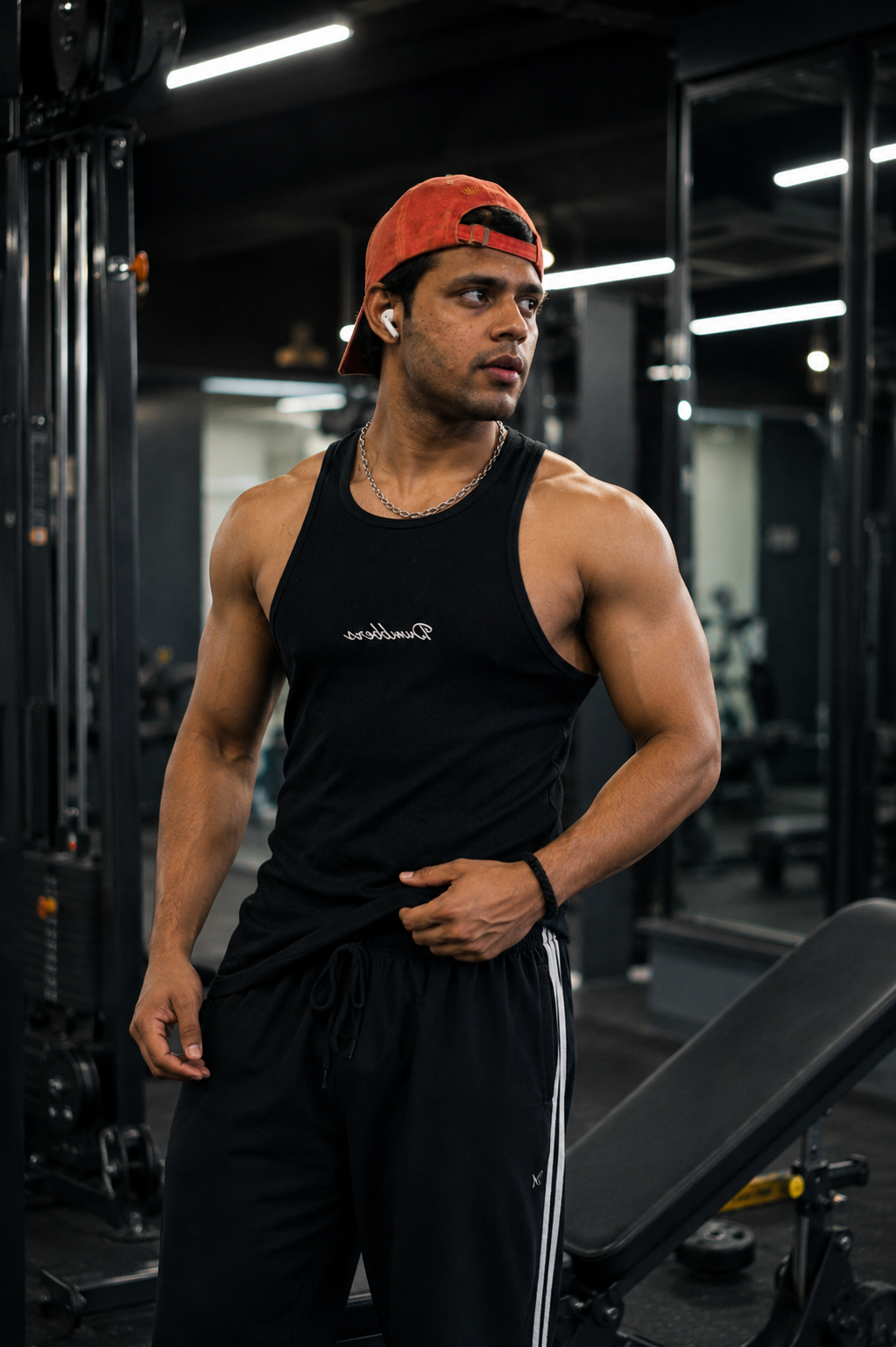 Dumbbers Ribbed Vest - Black