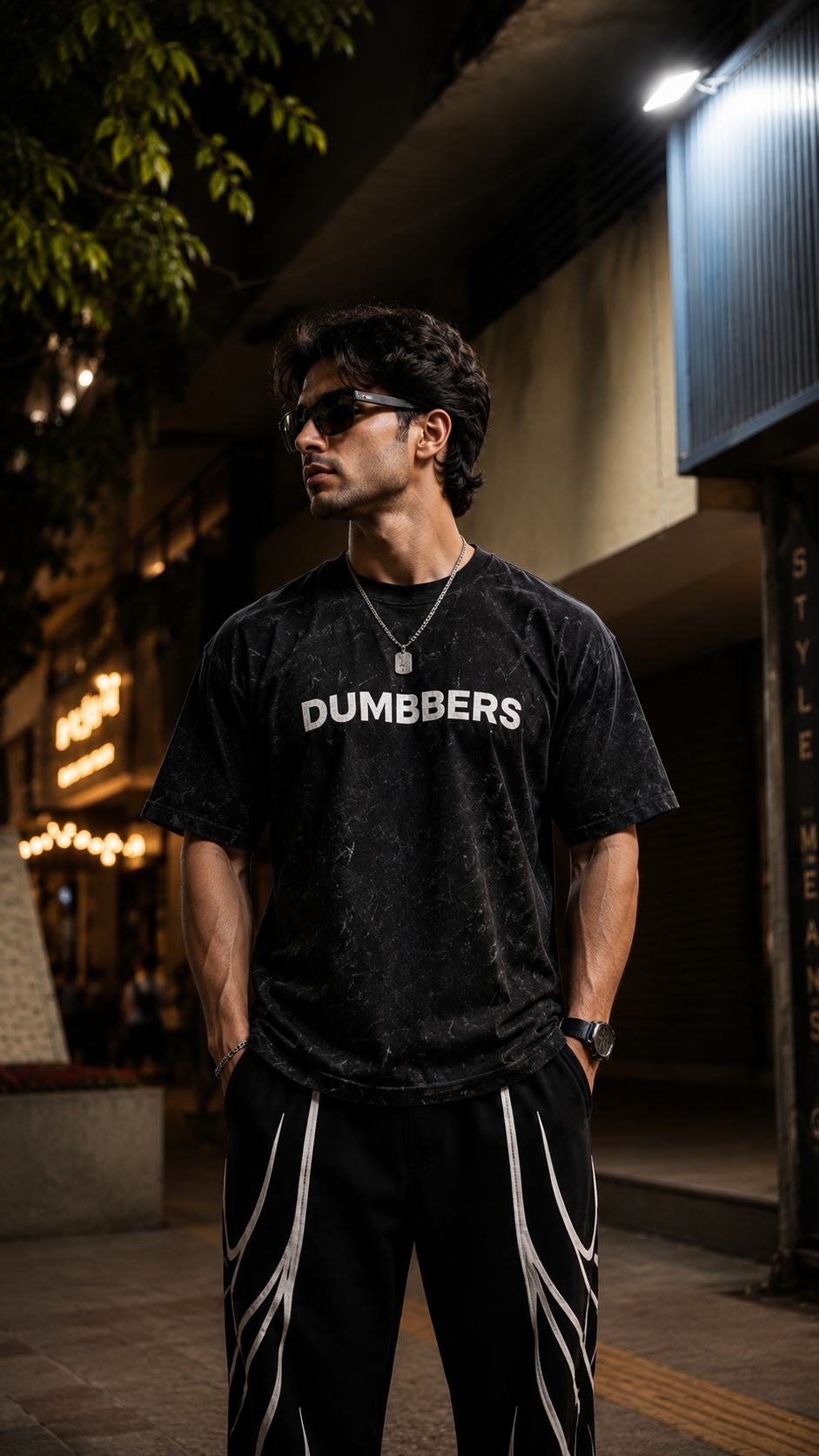 Dumbbers Depression Ashmark Acid wash T-shirt - Black