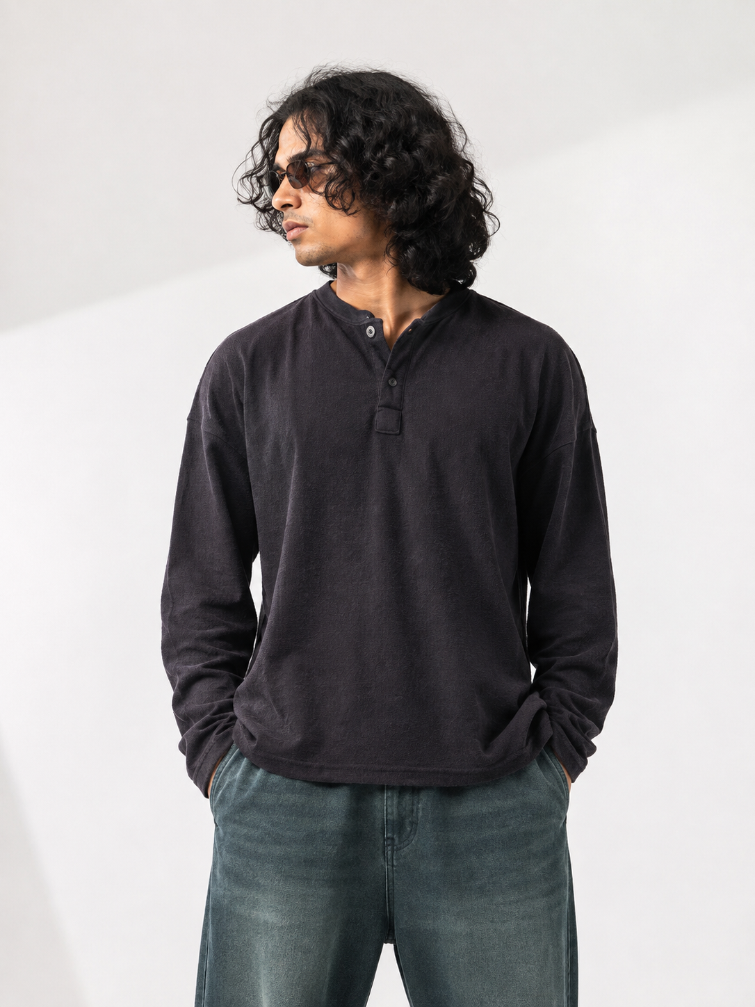 Dumbbers Henley Charcoal Black