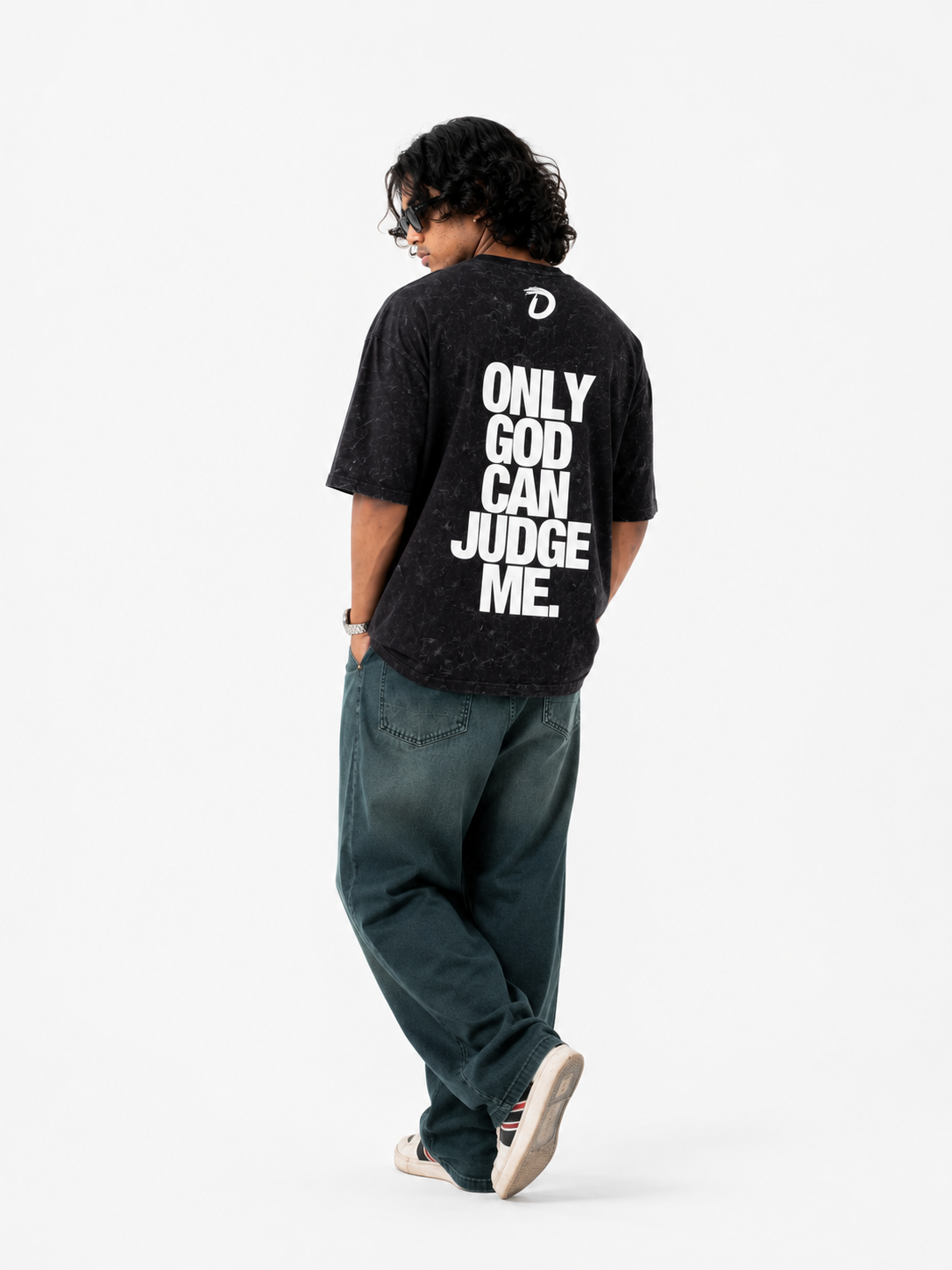 Only God Can Judge ME Acid Wash Tee