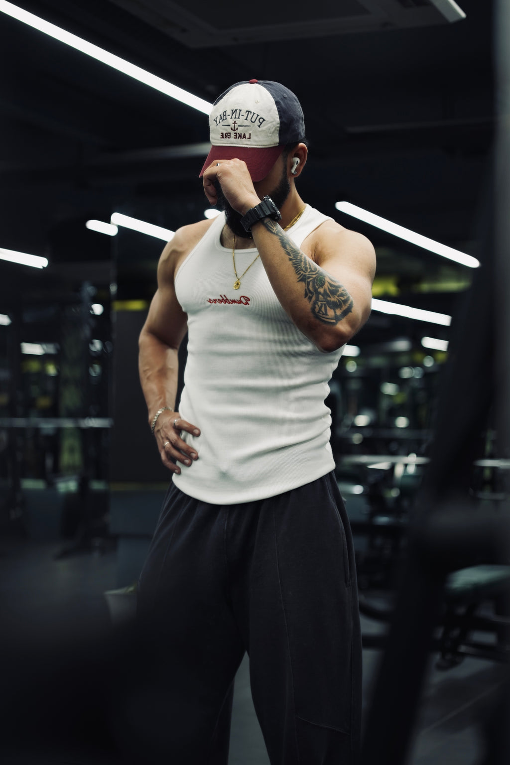 Dumbbers Ribbed Vest - White