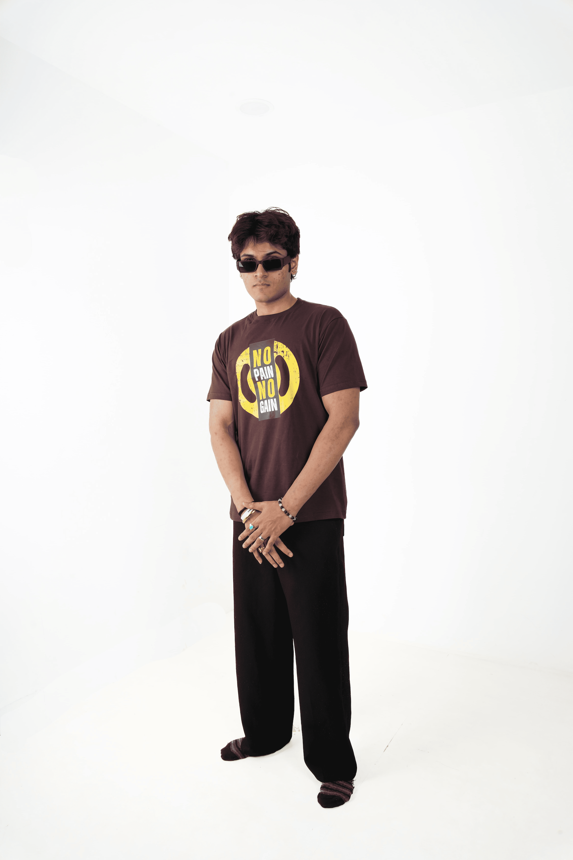 Oversized T shirt / Brown /