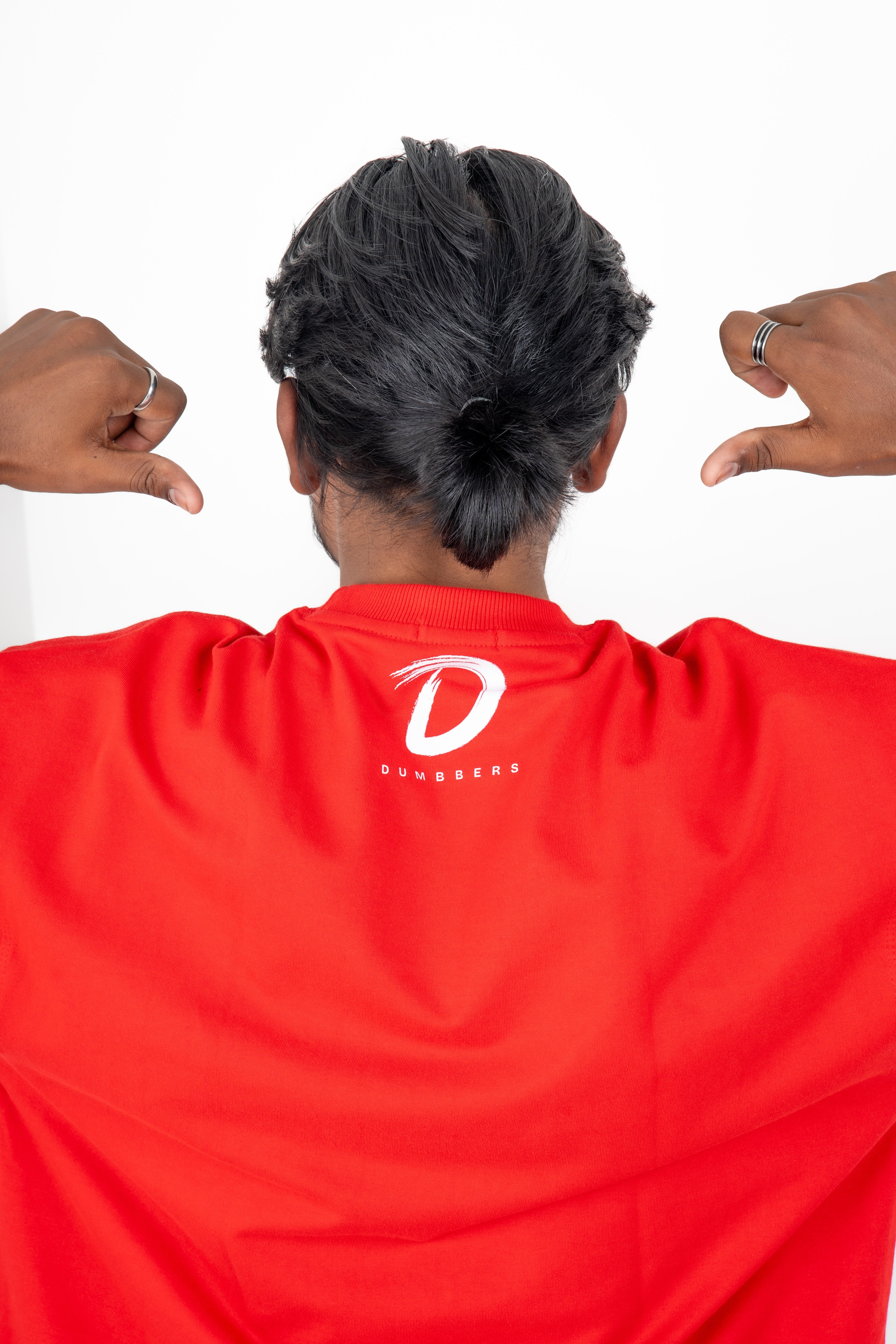 Dumbbers original Red 100% Cotton Oversized T-Shirt