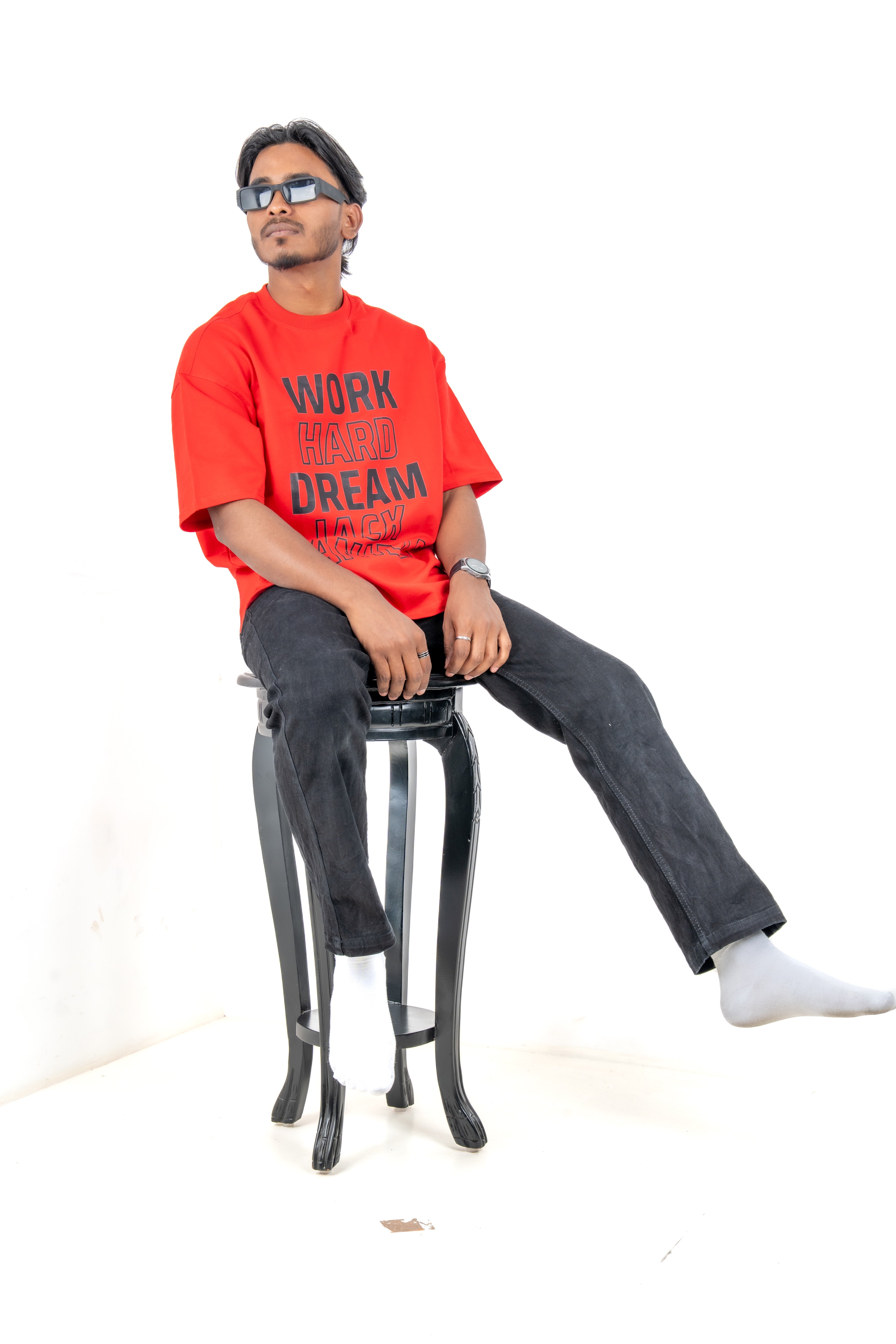 Dumbbers original Red 100% Cotton Oversized T-Shirt