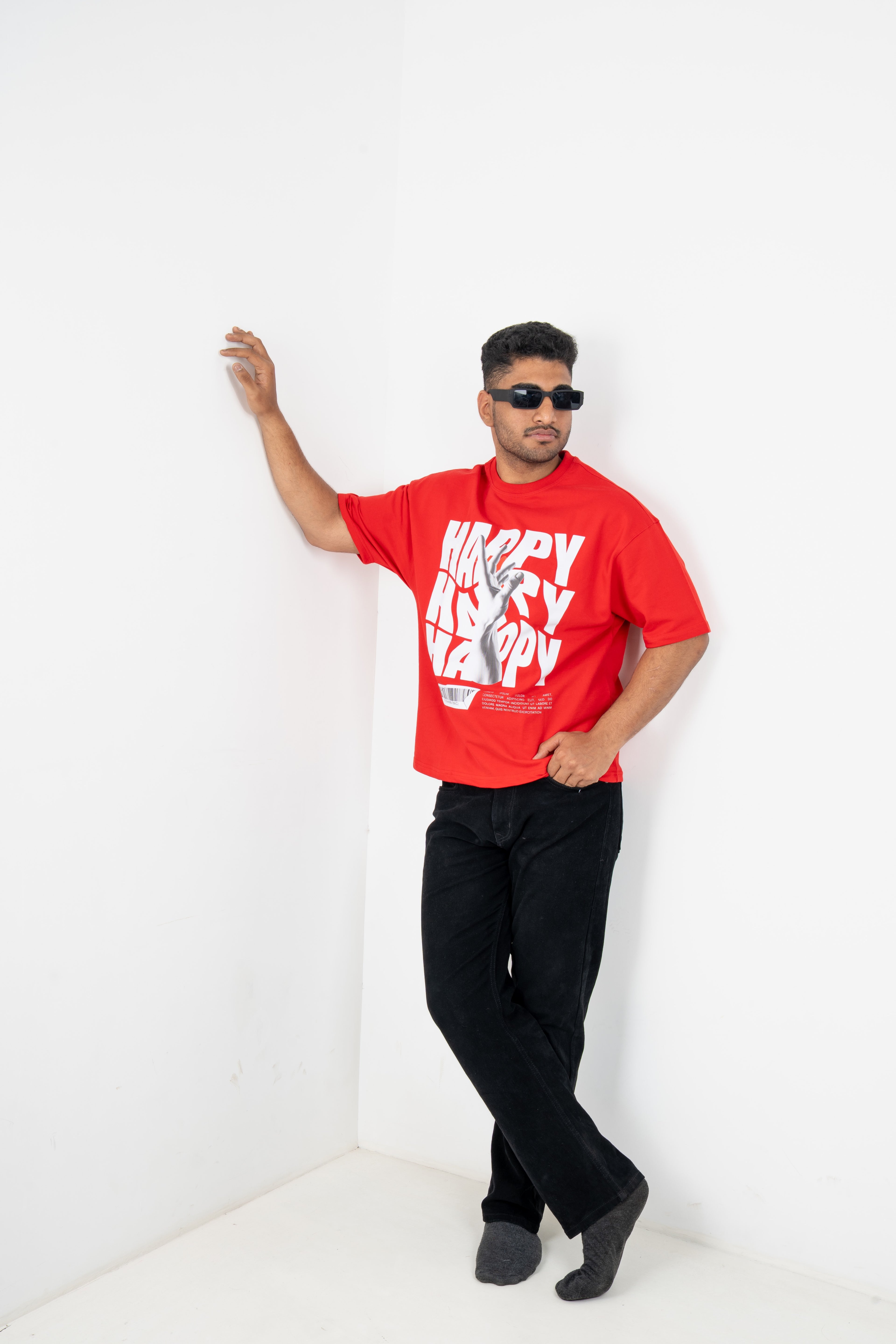 Dumbbers Original 100% Cotton Oversized T-Shirt // Red