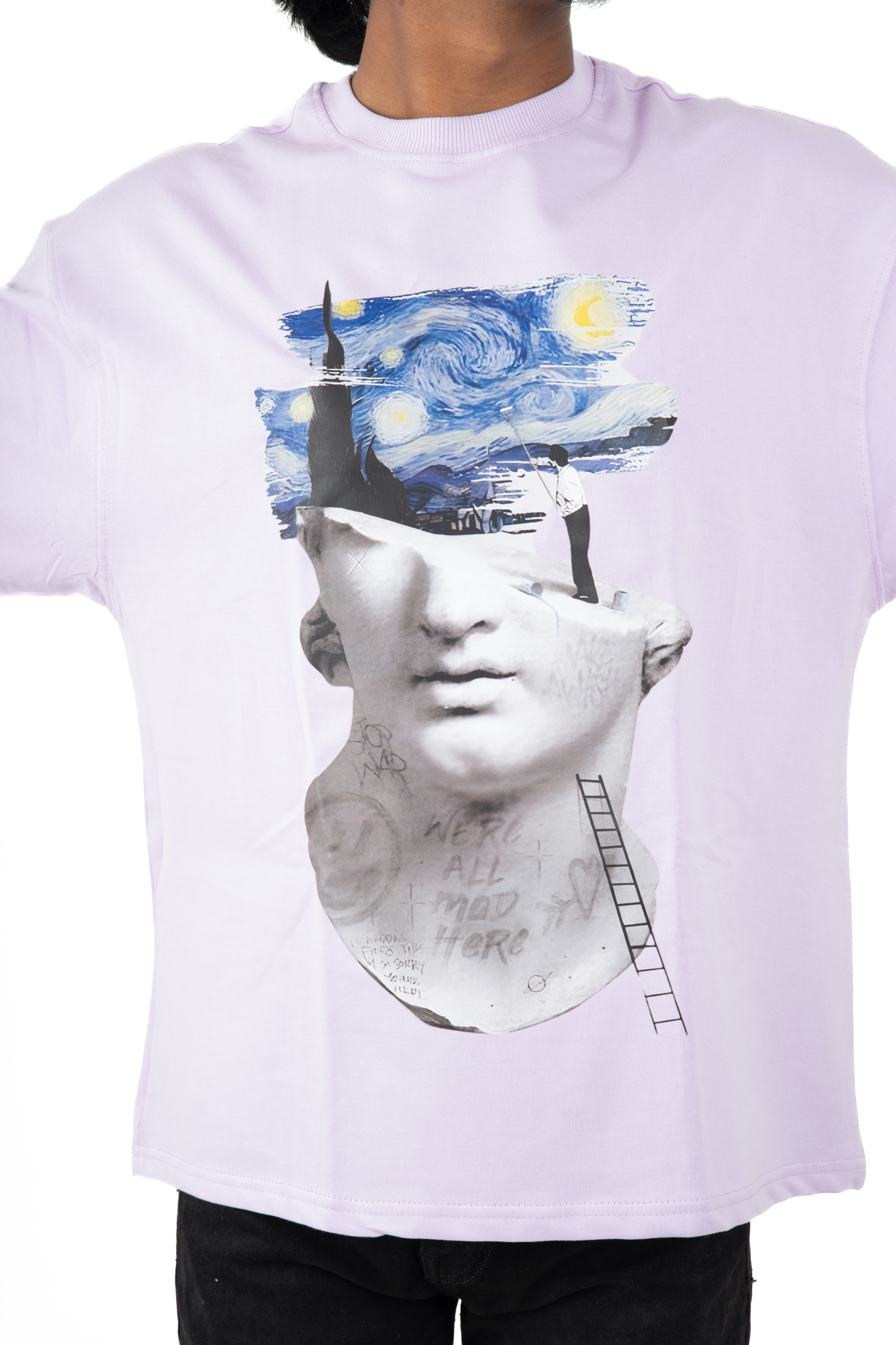 Dumbbers Original 100% Cotton High Quality Oversized Elegant Design T-Shirt // Lavender