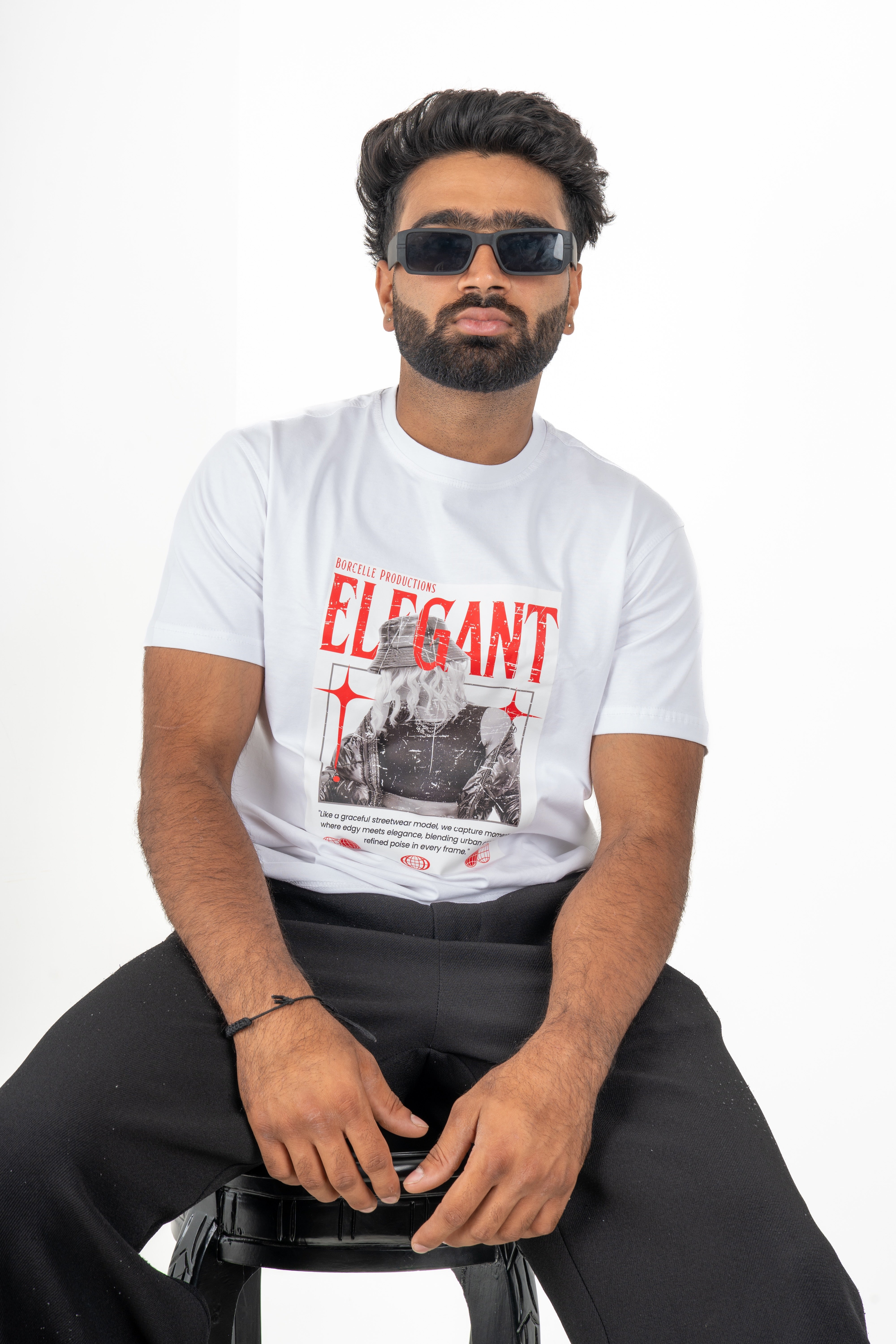 Dumbbers Original Cotton Lycra Premium Tee // Elegant Design // White
