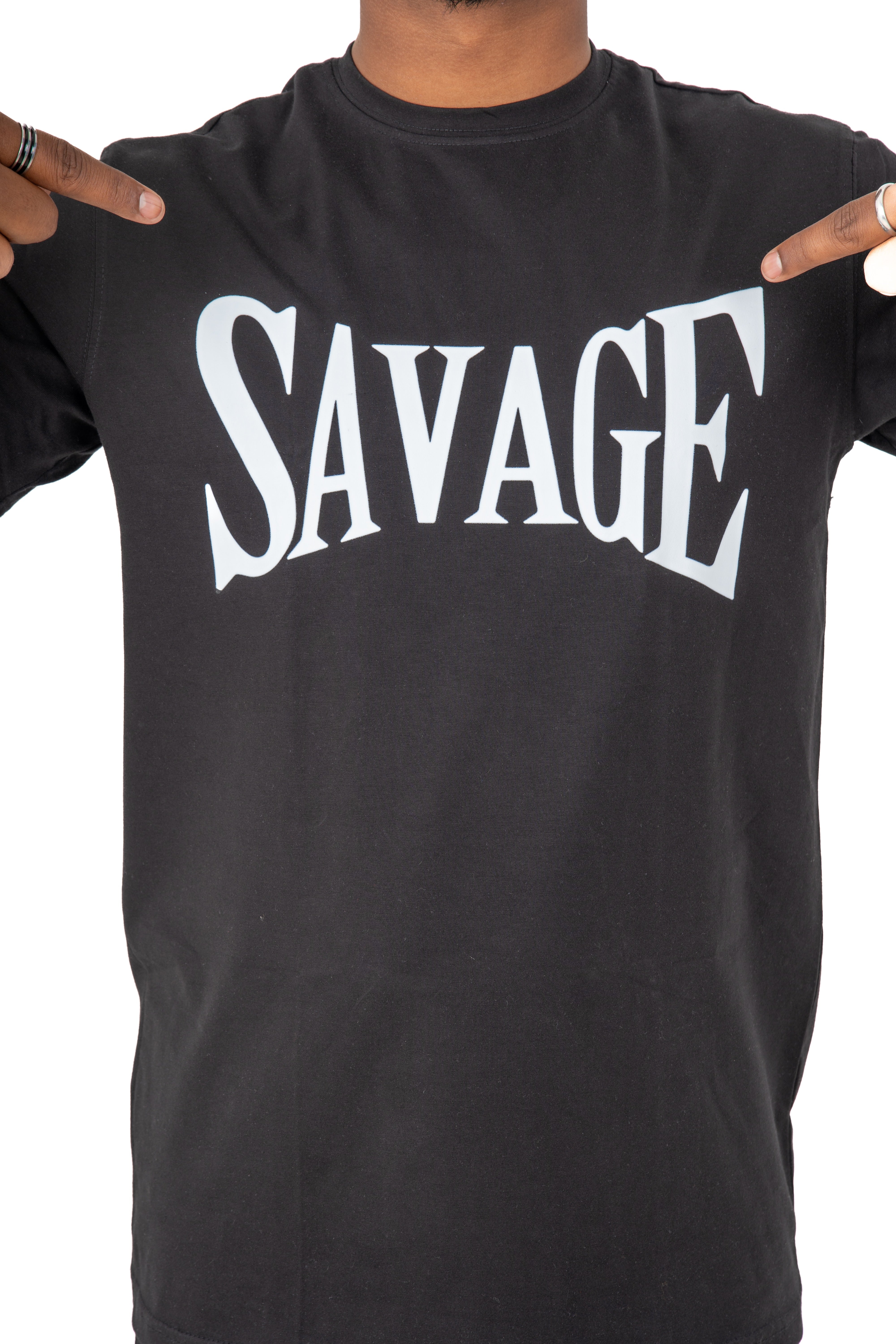 Dumbbers Original Cotton Lycra Premium T-Shirt // Savage // Black