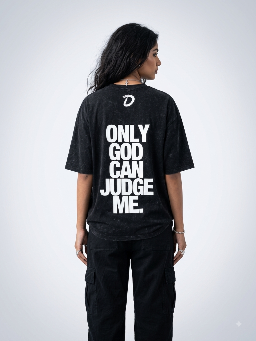 Only God Can Judge ME Acid Wash Tee